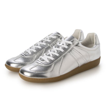 ジャーマントレーナー GERMAN TRAINER レースアップレザースニーカー （SILVER）