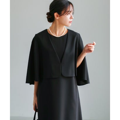 ホワイトジョーラ WHITE JOOLA 喪服・礼服【洗えるフォーマル】ケープ上衣＆A生産ライン衣装2点仕掛ける （黒いこと）