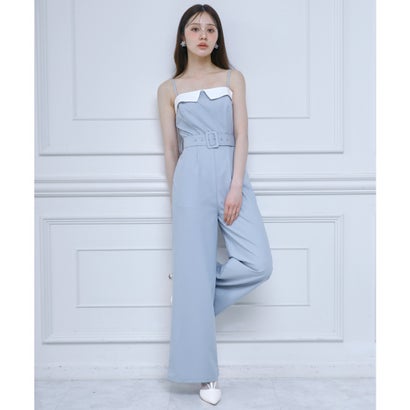 ロイヤルパーティー ROYAL PARTY 配色ベアオールインワン （ブルー）