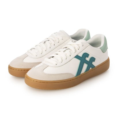 フィットフロップ fitflop THE DASH T トゥ レザー スニーカー (Urban White/Mint Whisper)|LOCOMALL(ロコンド公式ストア)