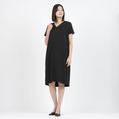 ラピーヌ ブランシュ LAPINE BLANCHE Vネックサックワンピース （ブラック） 18,563円