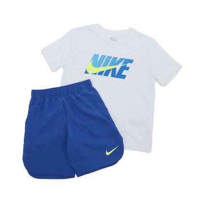 ナイキ NIKE ジュニア Tシャツハーフパンツセット NKB B NK WOVEN SHORT SET 86L852 （ホワイト）