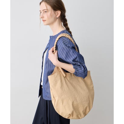 ルスークホリデー LE SOUK HOLIDAY 編み込みハンドルナイロントートバッグ （ベージュ） 4,744円