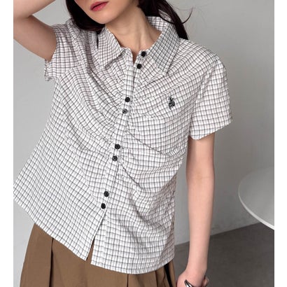 ラナン RANAN ＜U.S.POLO ASSN.＞ シャーリングシャツ （ホワイトケイチェック）