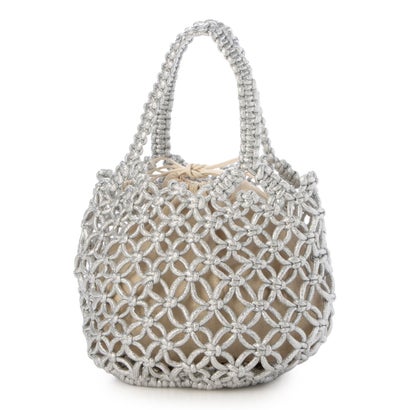 カシェリエ CACHELLIE C8903 METALLIC TOTE （しろがね色）