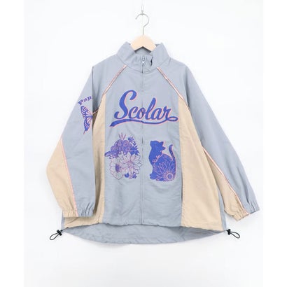 スカラー ScoLar スカラーちゃん×ネコ レーシング風ブルゾン （サックス）