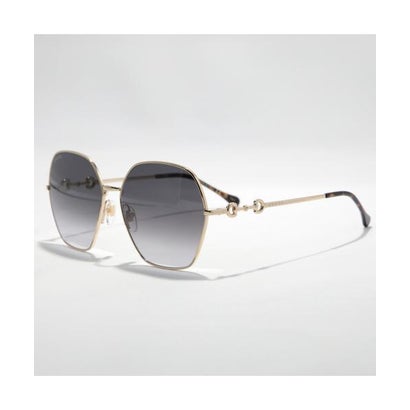 グッチ GUCCI GUCCI サングラス GG1335S ポリゴン型 メタルフレーム （001/GOLD-GOLD-GREY）