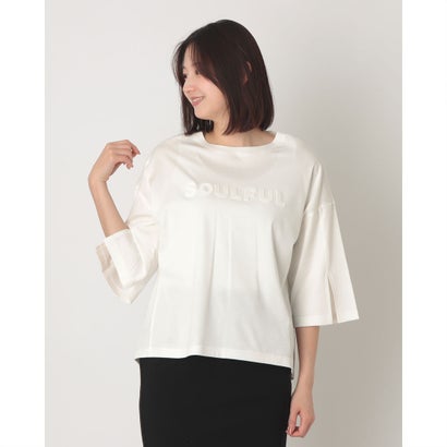 ブローディア BRODIAEA SOULFUL立体ロゴ5分袖Tシャツ【日本製】 （オフホワイト）
