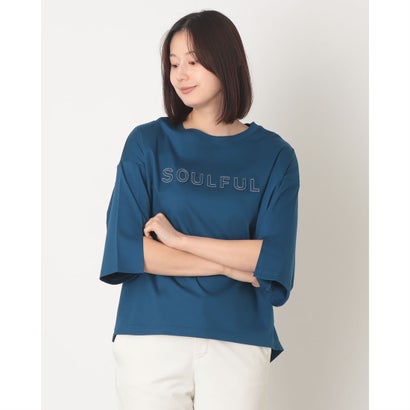 ブローディア BRODIAEA SOULFUL立体ロゴ5分袖Tシャツ【日本製】 （ブルー）