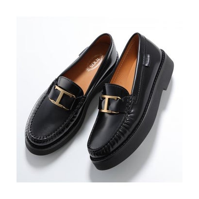 トッズ TOD\u0027S TODS 置き目毛革 T TIMELESS XXW54K0HN90SHA シューズ （B999/NERO/黒いこと）