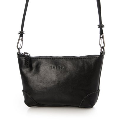 ハイダ HAIDA なめし革ショルダーバッグ （BLACK）