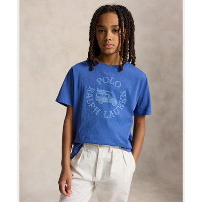 ポロ ラルフ 置き目レン POLO RALPH LAUREN (ボーイズ 8才～20才)ロゴタイプ 綿織物 プルオーバー ティーシャツ （400青碧）