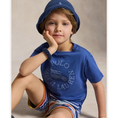 ポロ ラルフ 置き目レン POLO RALPH LAUREN (ボーイズ 2才～7才)ロゴタイプ 綿織物 プルオーバー プルオーバー （400青色）