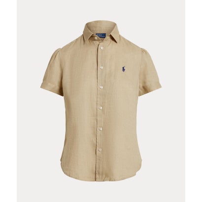 ポロ ラルフ 置き目レン POLO RALPH LAUREN リネン 遊撃手捩り プルオーバー （250赤銅色）