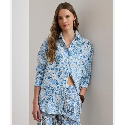 ローレン ラルフ ローレン LAUREN RALPH LAUREN リラックス フィット ペイズリー リネン シャツ (100ホワイト)|LOCOMALL(ロコンド公式ストア)