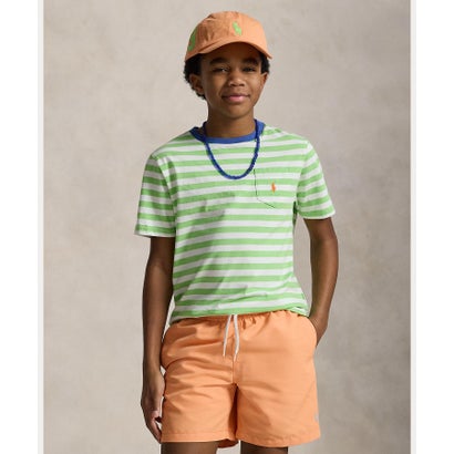 ポロ ラルフ 置き目レン POLO RALPH LAUREN (ボーイズ 8才～20才)ストライプド 綿織物 プルオーバー 衣嚢 プルオーバー （300緑であること）