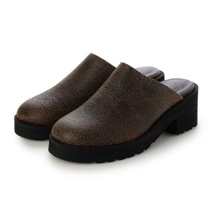 エルビーエヴァンズ L.B.Evans ANGELA チャンキーヒールサンダル （Brown）