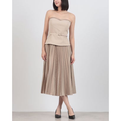 リナシメント RINASCIMENTO ビスチェレイヤードプリーツドッキングワンピース （Tortora Beige）