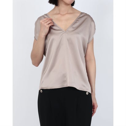 リナシメント RINASCIMENTO バックビジューチェーンVネックサテントップス (Tortora Beige)|LOCOMALL(ロコンド公式ストア)