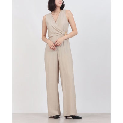 リナシメント RINASCIMENTO Vネックノースリーブウエスト金具付オールインワン （Tortora Beige）
