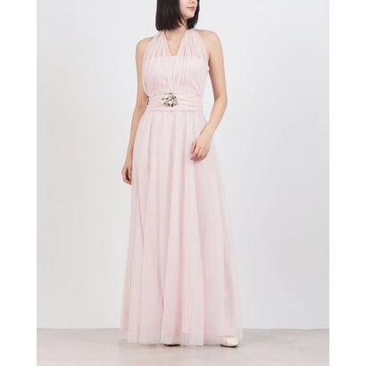 リナシメント RINASCIMENTO フラワーバックルホルターチュールマキシワンピース （Rosa Pastello）