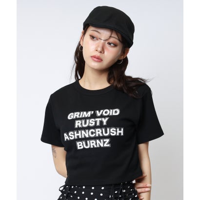 スパイラルガール SPIRALGIRL ラインストーンロゴミニTシャツ （ブラック）