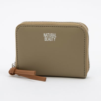 ナチュラルビューティー バッグアンドウォレット NATURAL BEAUTY BAG & WALLET エレノア ラウンドファスナー2つ折り財布 ミニ財布 蛇腹カード収納 ボックス小銭入れ （オリーブ）
