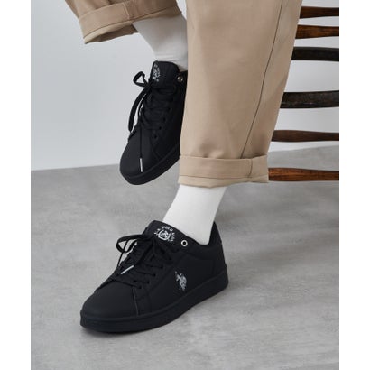 ユーエスポロアッスン U.S. POLO ASSN. ベーシックワンポイントコートスニーカー （ブラック）