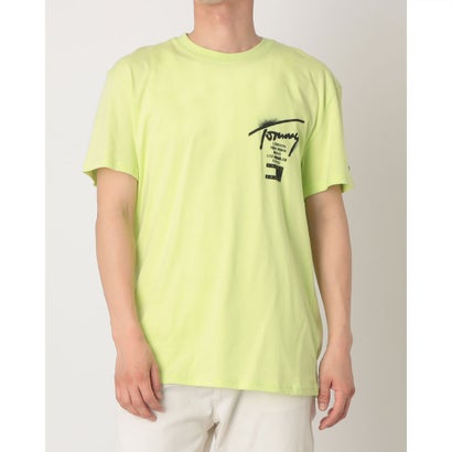 トミー ヒルフィガー TOMMY HILFIGER レギュラーシティシグネチャーTシャツ （グリーン）