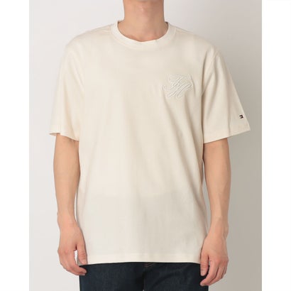 トミー ヒルフィガー TOMMY HILFIGER インターロッククルーネックTシャツ （ホワイト）