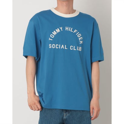 トミー ヒルフィガー TOMMY HILFIGER カントリークラブリンガーTシャツ （ブルー）
