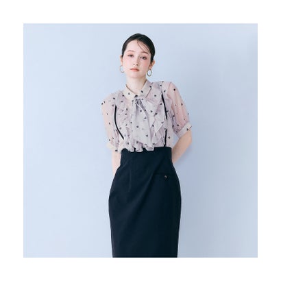 オーディア ムーサ Audie a Muses ハートプリントボウタイ付き添い人トップ （ベージュ）