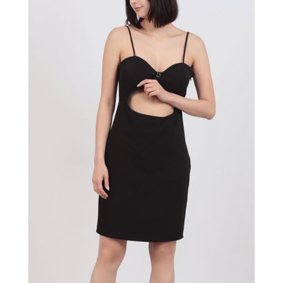 デニーローズ DENNY ROSE カットアウトデザイン ミニキャミワンピース （BLACK）