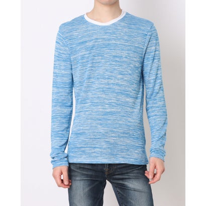 流行り物フルーレ MODE FOURRURE イタリア製メンズカットソー （青色） トップス-Tシャツ・カットソー