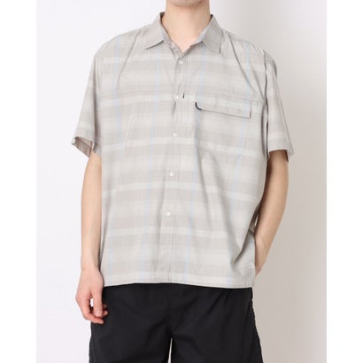 ザ・ノース・フェイス THE NORTH FACE メンズ アウトドア心地よい 半袖プルオーバー S/S Bould Check Shirt_ショートスリーブボールドチェックシャツ NR22630 （象牙色×スレート薄墨色）