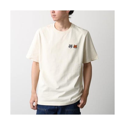 メゾンキツネ MAISON KITSUNE MAISON KITSUNE Tシャツ DOUBLE FOX OM011CF KJ7025 半袖 （P702/LATTE）