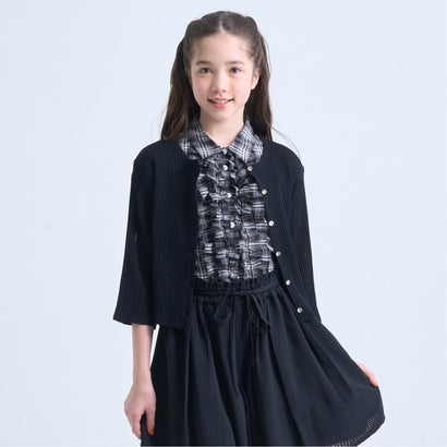 ポンポネットジュニア pom ponette junior 7分袖ジレー （黒）