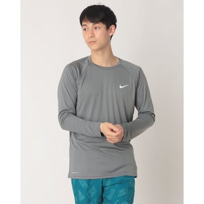 ナイキ NIKE エッセンシャル 水着/ユーティリティ/水陸両用 長袖ラッシュガード UVケア NESSA587 （グレー）