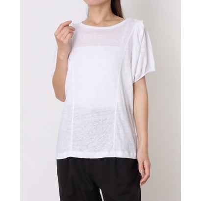 位相角 八つ Phase Eight Arabel Seam Detail Linen Top （White）