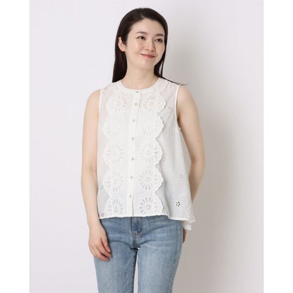 位相角 八つ Phase Eight Tilda Broderie Top （White）