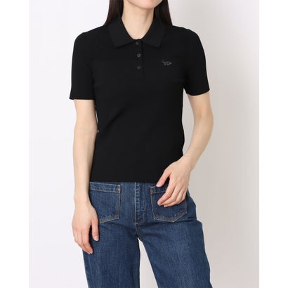 メゾンキツネ MAISON KITSUNE BABY FOX PLEAT RIB POLO （BLACK）