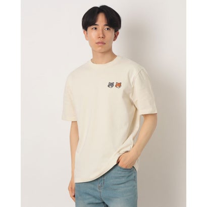 メゾンキツネ MAISON KITSUNE DOUBLE FOX HEAD COMFORT TEE-SHIRT (LATTE)|LOCOMALL(ロコンド公式ストア)
