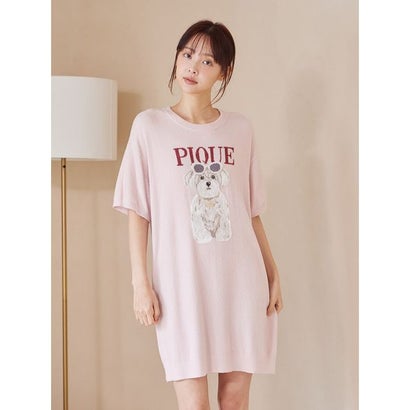 ジェラートピケ gelato pique 流行り物CATS\u0026DOGSジャガードミニワンピース （PNK）