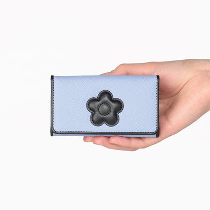 マリークワント MARY QUANT デイジーパッチスナップ2 キーケース （ブルー）