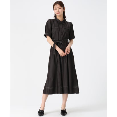 ミッシュマッシュ MISCH MASCH 2026春夏新作 ステッチ配色パフスリーブシャツワンピース MM627425 （BLACK）｜LOCOMALL（ロコンド公式ストア）