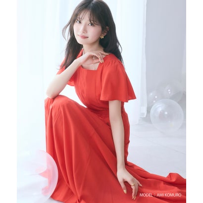 ミッシュマッシュ MISCH MASCH 2026春夏新作 スクエアネックバックリボンA伝達ルート衣装 MM627408 （RED）