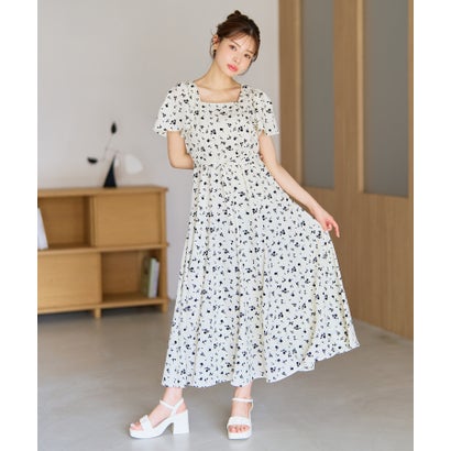 ミッシュマッシュ MISCH MASCH 2026春夏新作 スクエアネックバックリボンA伝達ルート衣装 MM627408 （WHITE/BLACK）