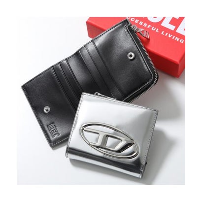 ディーゼル DIESEL DIESEL 二つ折り金入れ 1DR BI FOLD ZIP L X10387 なおなお書き202 （H0535/しろがね色）