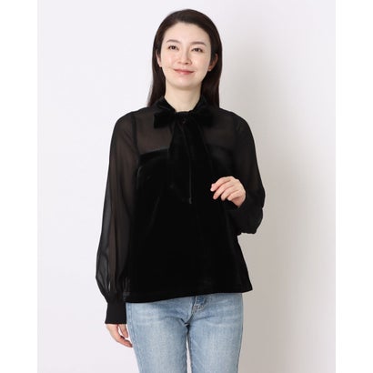 位相角 八つ Phase Eight Raye Velvet Blouse （Black）