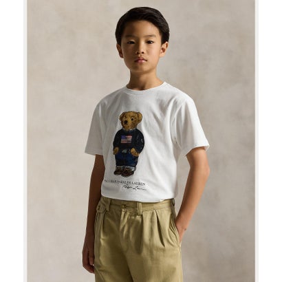 ポロ ラルフ 置き目レン POLO RALPH LAUREN (ボーイズ 8才～20才)Polo ベア 綿織物 プルオーバー ティーシャツ （100白いこと）